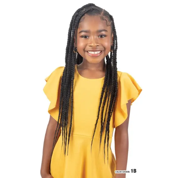 Shake N Go Freetress 3x Kids Pre-stretched Braids 28" (FINISHED LENGTH 14") Synthetic Braiding Hair