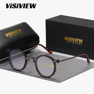 VISIVIEW Unisex Exquisite Practical Full-frame Glasses With Round Clear Lenses