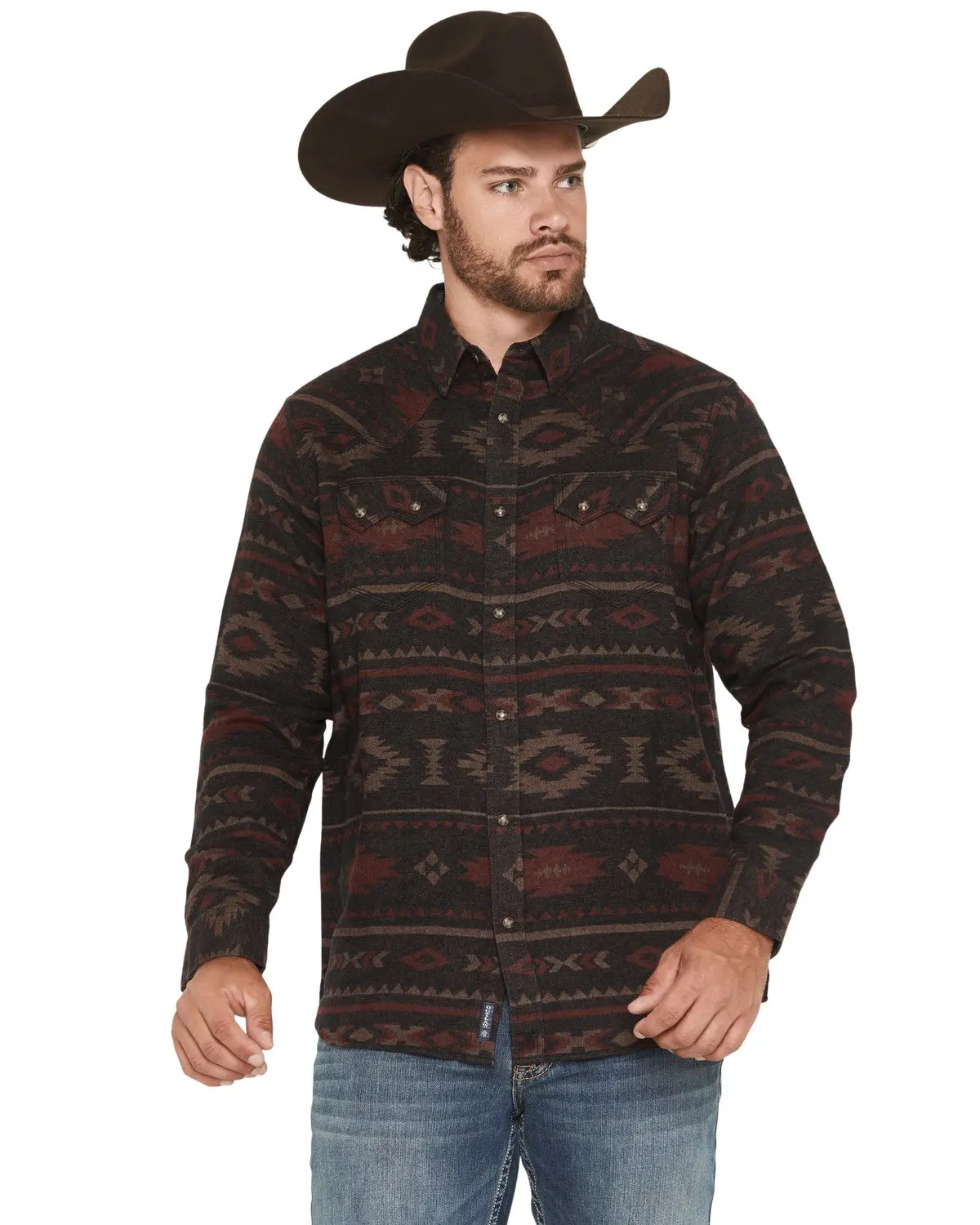 Moonshine Spirit Men's Spirit&Reg; Men'S Antler Southwestern Print Long - Msho25fl2-Burg