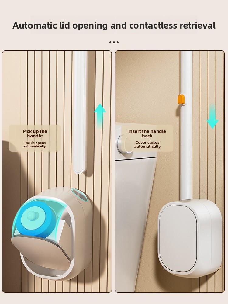 Disposable toilet brush set replacement pad toilet cleaning brush wall-mounted no dead angle cleaning sanitation