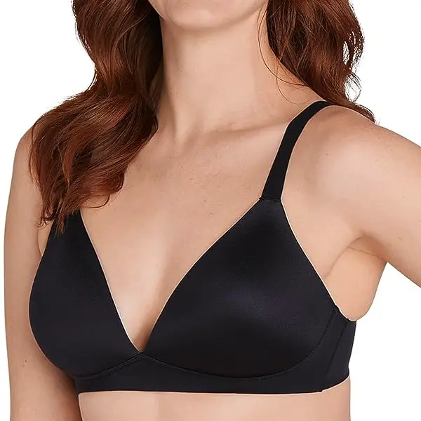 Bali Women's Comfort Revolution Wireless Bra Soft Touch Convertible T-Shirt Bra Full Coverage Black Underwear L Size Womenswear
