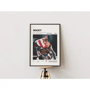 [Sale Off Up To 50%], [No Frame] Rocky Movie Poster, Sylvester Stallone's Rocky Movie Print, Special Design Poster, Glossy Paper Movie Poster, Wall Decor Idea