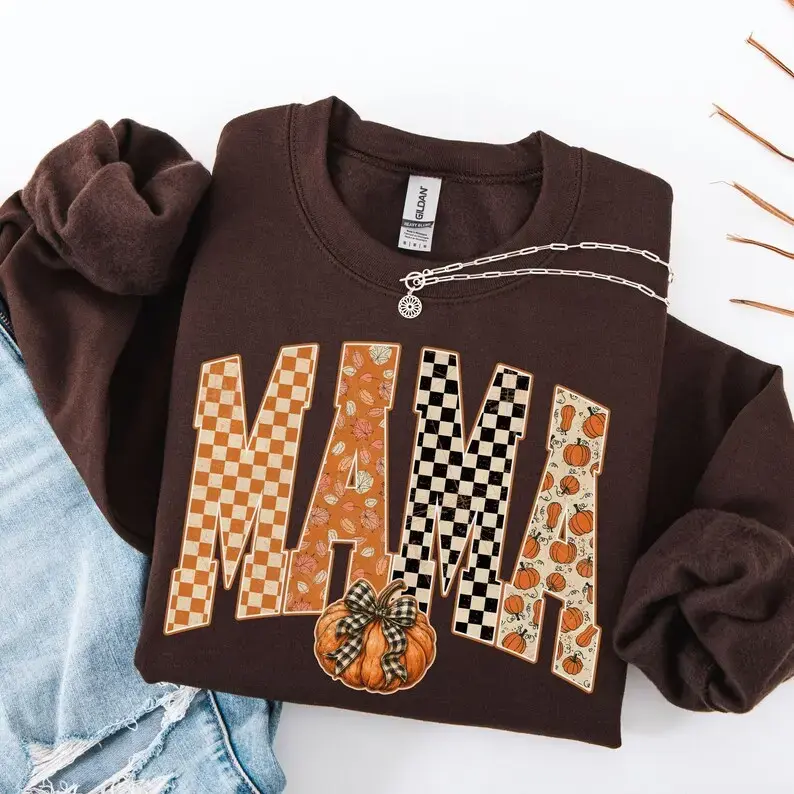 Fall Pumpkin Mama Sweatshirt, Pumpkin Mama Pullover, Thanksgiving Sweatshirt, Fall Mama Sweatshirt, Autumn Outfit, Pumpkin Season Gift