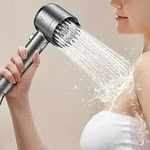 Stainless Steel Fixture - 5 Filter Shower Set, With 3 Adjustable Modes, Stainless Steel Panel And Adapter, Perfect Christmas Gift, Christmas Shower. My Order