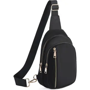 Large Sling Bag for Women and Men, Anti  Crossbody Bags with Extended Strap, Nylon Travel Crossbody Fanny Packs