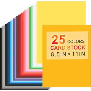 8.5" X 11" Colored Cardstock, 25 Colored Construction Paper Card Making Supplies, 180gsm/65lb Cardstock Printing Paper for Printer, Invitations, Scrapbooking, Diy Crafts, Decoration (25 Sheets)