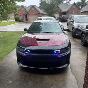 LayeSRT DODGE CHARGER PRE-BUILT DIFFUSED SNORKEL LIGHTS 2015-2023 (MULTICOLOR FLOW) Led grill light