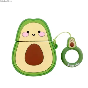 2026 New Creative Green Avocado AirPods Case, Cute Fruit Style Protective Cover Compatible with AirPods 2/3/4 and AirPods Pro 3, Shockproof Anti-Scratch Earphone Shell, Fashion Accessory for Daily Use and Holiday Gifts