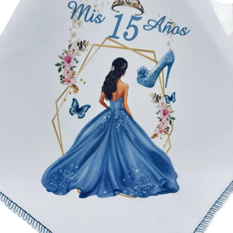 Elegant Quinceanera Party Decorative Napkins - 12pcs 10x10in Polyester Napkins with Unique Design & Message for Mis 15 Años Celebrations, Party Napkins