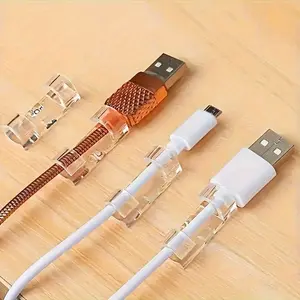 Invisible Cable Clip, 100pcs/set  Strong Adhesive Cable Management Clip, Cable Organizer for Wall, Gaming Room, Car