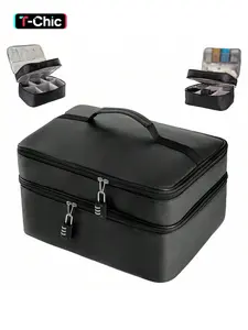 Lockable Adult Toy Storage Bag - Large 15.7" x 10.2" x 8.7" Premium Faux Leather, Soft & Durable, Discreet Adult Toy Organizer with Dividers, Includes 2 Locks, Storage Tote, Storage Pouch