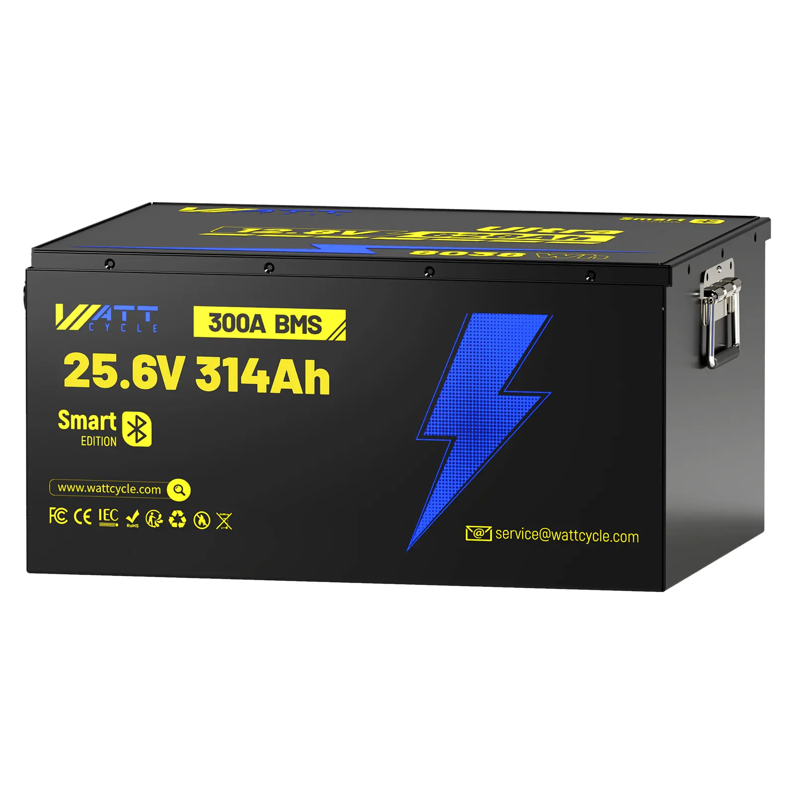 24V 314AH LiFePO4 Lithium Battery, Built-in Bluetooth 5.0 & 300A BMS, Upgrade Aluminum Frame MAX 8038Wh Energy, 15000+ Deep Cycles Batterys, Perfect for Home Energy, RV, Marine, Solar
