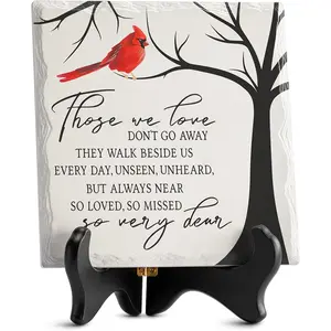 Sympathy Gifts for Loss of Loved One In Memory of Mother Father Plaque with Wooden Stand Bereavement/Condolences/Grief Gifts-Funeral Decor Sign Sorry for Your Loss Remembrance-Poem