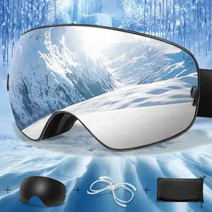 Men's & Women's Anti-Fog Sports Eyewear, UV400 Ski Goggles with Rechargeable Lenses for Outdoor Snowboarding, Snowmobiling, Teen Use
