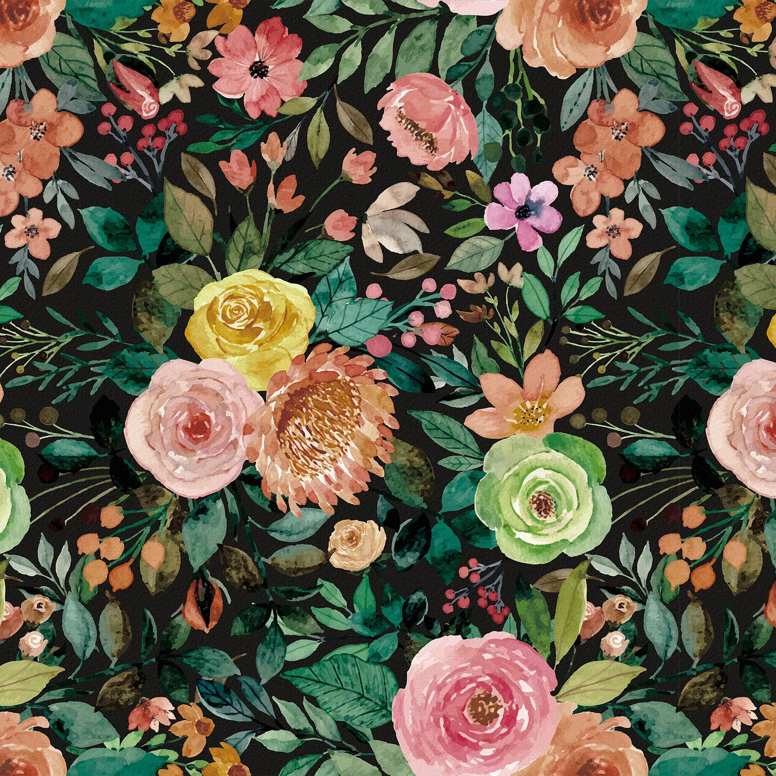 Dark Floral Rectangular Peel-and-Stick Wallpaper Roll, 17.3in x 240in Vintage Rose Botanical Waterproof Contact Paper, Removable Self-Adhesive for Indoor DIY Users’ Bedroom, Bathroom Accent Walls