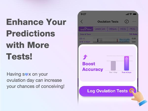 Easy@Home LH+hCG Combo Kit, Ovulation & Pregnancy Test Strips, Supports Premom Ovulation Tracker App, Fertility Tests for Women