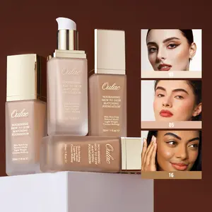 OULAC Nourishing Liquid Foundation - Infused with Aloe & Vitamin E, Medium to High Coverage, Intelligent Color Matching, 30ml Concealer Flawless, Christmas Gifts for Women