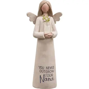 Angel Figurine Gift You Never Outgrow Your Nana Guardian Angel Sentimental, 2 x 5 Inch, Pink