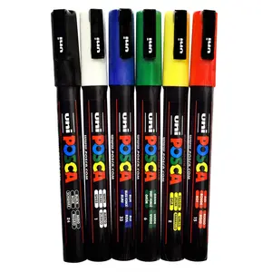 Posca Paint Marker Fine PC-3M Set of 6, Basic Colors
