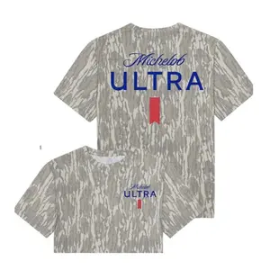 Michelob Ultra Designed On Original Bottomland Pattern Tshirt, Mossy Oak Michelob Ultra Bottomland Camouflage Camo Tee