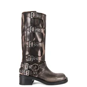 Steve Madden Rocky Boot in Black Distressed
