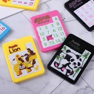 1PCS Plastic Random Number Moving Sliding Puzzle, Screen-Free Maths Toy for Children, Early Education Animal Jigsaw for School & Kindergarten Gifts, Screen-Free Maths Toys
