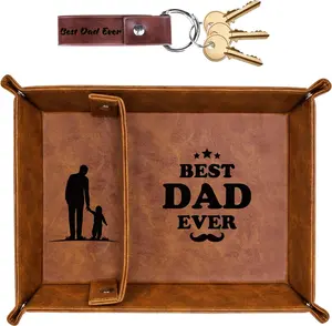 Funistree Leather Valet Tray With Keychain Combo