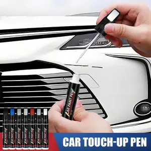 Car Touch-Up Paint Pen, Paint Repair Tool for Automotive Finish Correction, Car Repair Tools, Fast-Drying Touch-Up Paint for Scratches and Chips, Two-Piece Set for Car Scratch Repair and Refill, Multiple Colors for Car Paint Restoration