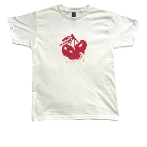 Vintage Chels Apparel cherries COQUETTE baby tee fit, Hand Screen Printed, Unisex Baby tee Fit, Handmade gift apparel, unique, y2k
