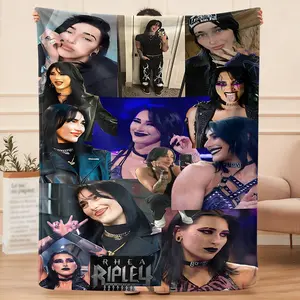 Rhea Ripley  flannel blanket, exclusive gift for home, office, camping travel, personalized pattern design, modern style, soft texture