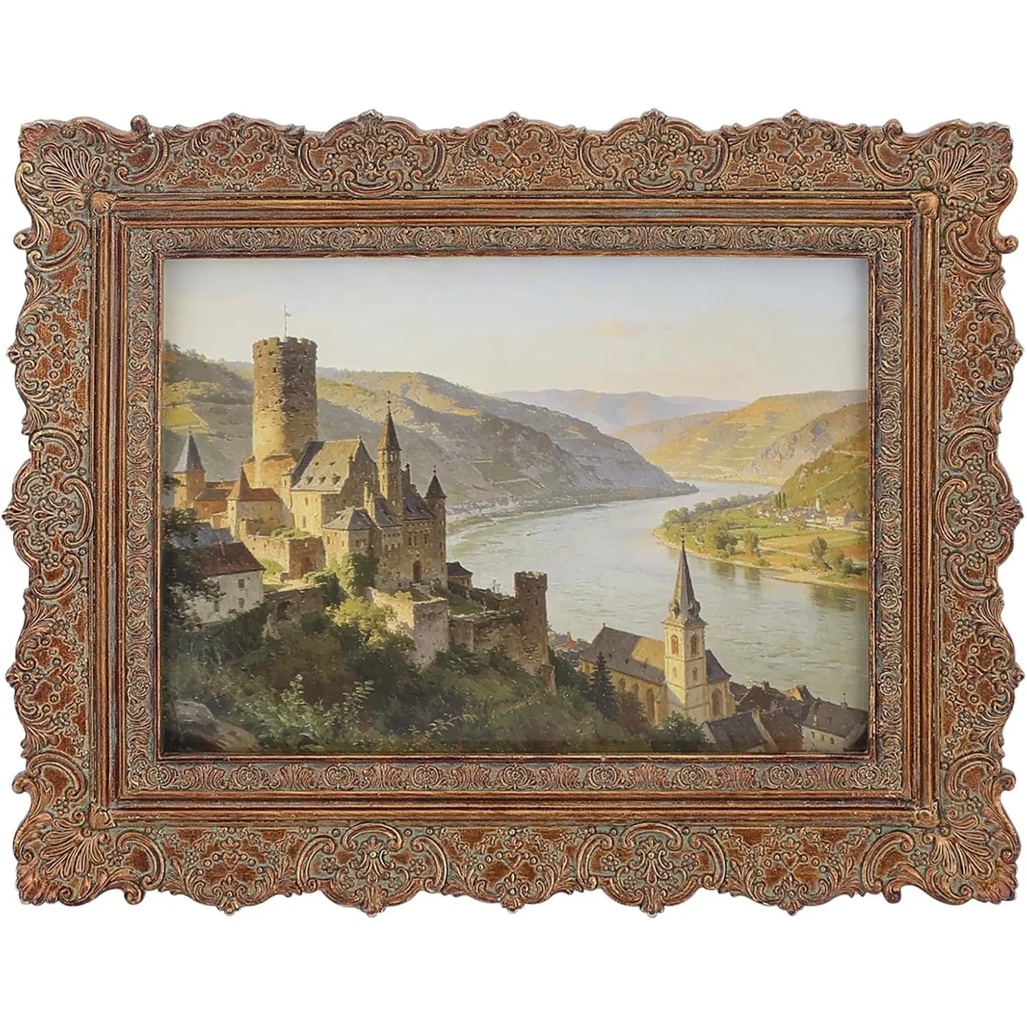 Small Vintage Picture Frames 5x7-Gothic Picture Frame 5x7, Ornate 5 X 7 Frame With Glass Front For Tabletop And Wall Hanging, Victorian Wall Decor(Bronze, 5X7)