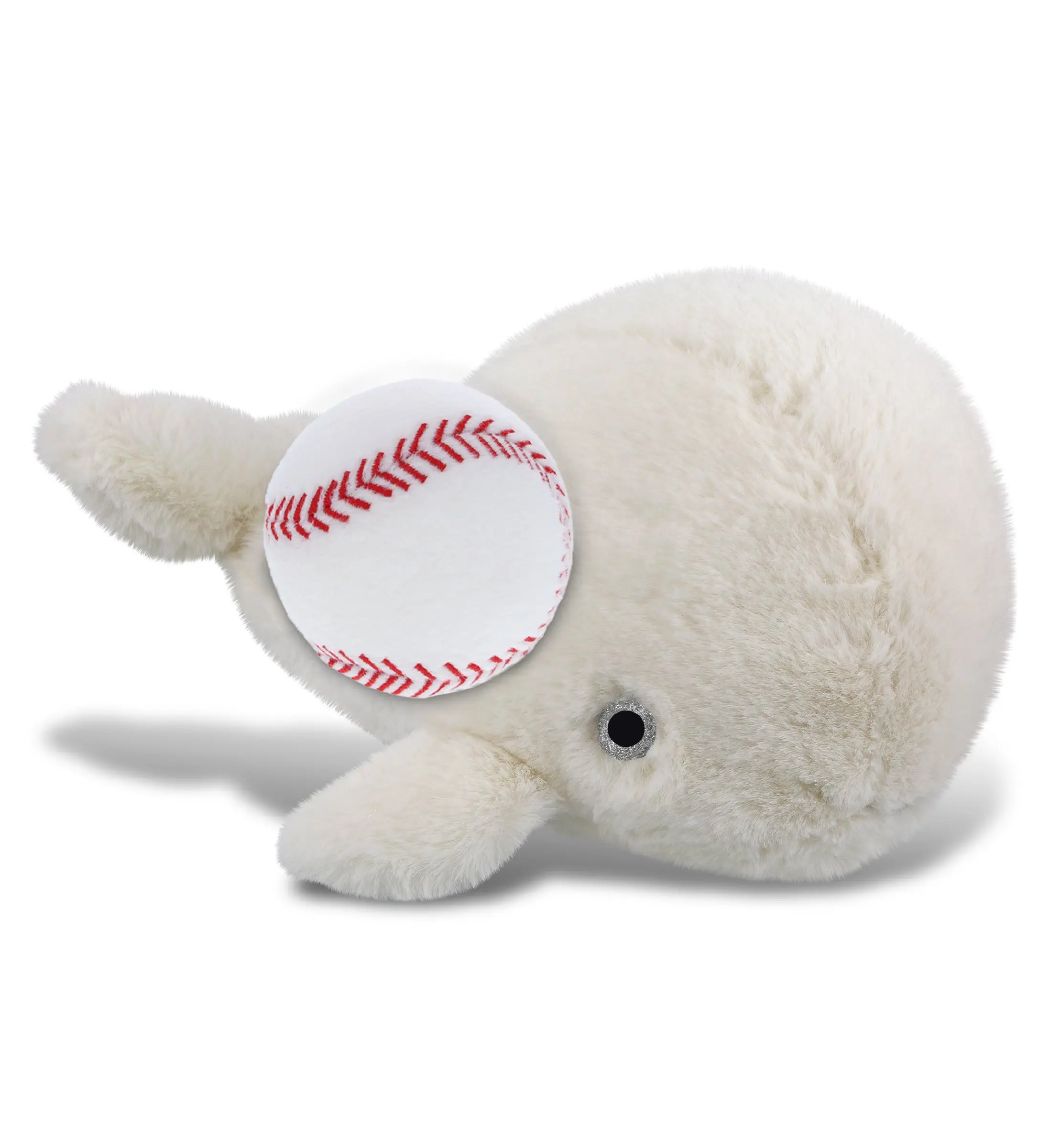 PLUSH BASEBALL - SUPER-SOFT PLUSH - WHITE WHALE LARGE 13"