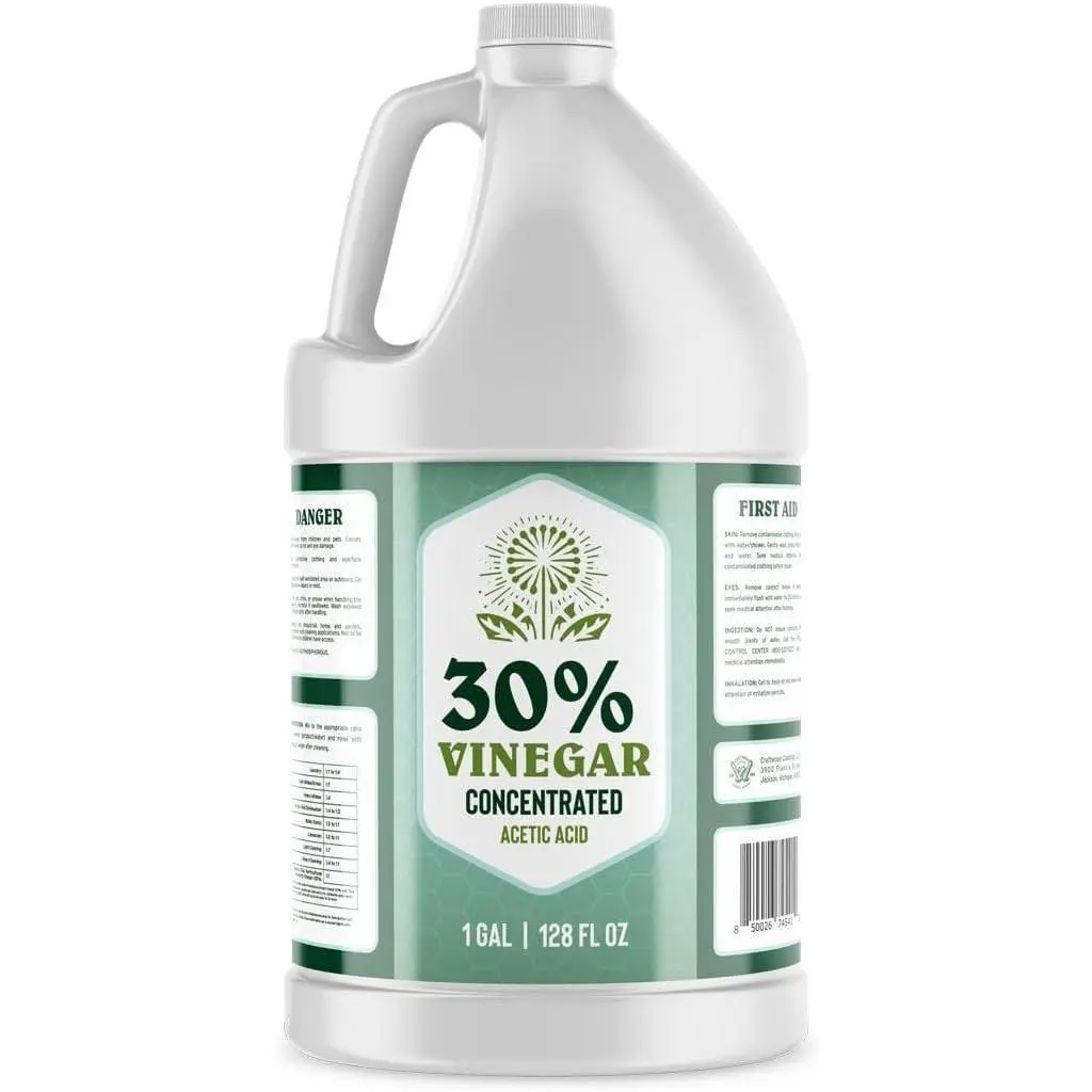 30% Concentrated Acetic Acid Vinegar, 1 Gal Heavy-Duty Household Industrial Cleaner