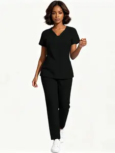 Scrubs Set: Say Goodbye to Wrinkles & Stuffiness!Experience Smooth, Quick-Drying Fabric with Total Freedom of Movement.The Stretchy Set That's Perfect for Healthcare Professionals & Beyond.Uniforms Workwear Modern