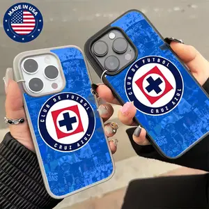 Cruz Azul Ligamx Aesthetic Design Pattern Casing For iphone17 16 15 14 13 12 11 XS Plus Pro Max Samsung22 23 24 25 FE Ultra [Compatible withMagSafel] Magnetic transparent Soft Silicon TPU Protector Fashion Trend Anti-scratch Stylish Cover