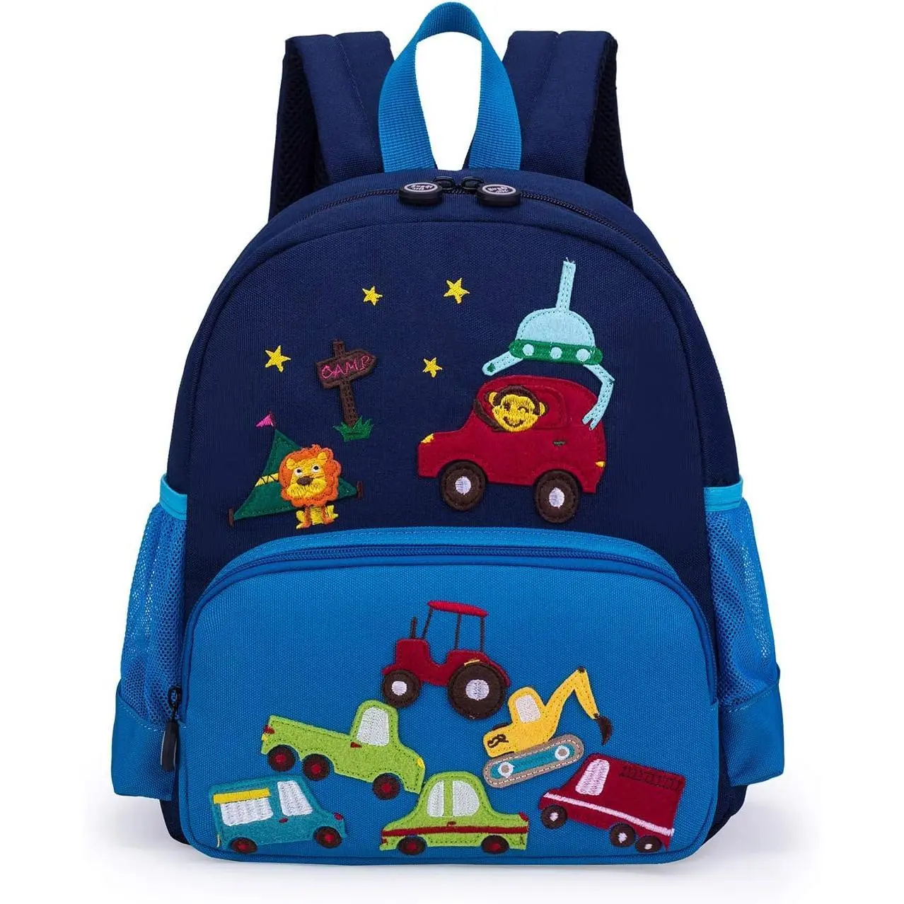 KF5-CWH44  Cute Zoo Little 3d Backpack Kids Backpack for Boys and Girls Toddler Backpack Waterproof Preschool (Blue Car)
