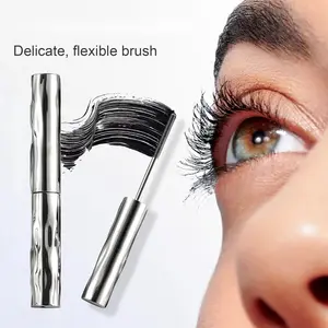 Upgrade 3D Curling Metal Wands Mascaras Black, Waterproof Quick Drying Curling Mascara, Iron Wand Mascaras Metal Mascara Wand No Flaking, No Clumping, Fluffy Lashes Mascara, Volumizing Mascara, Makeup