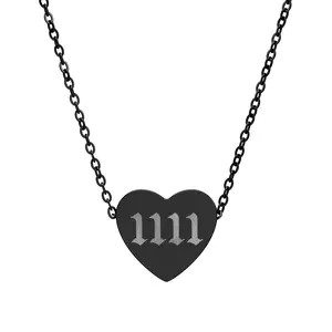 1111 Angel Number Heart Necklace – Manifestation Portal Necklace in 4 Luxe Finishes