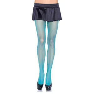 Blue Nylon Fishnet tights