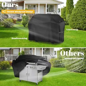 Outdoor Picnic Grill Cover, Oxford Fabric Rainproof Dustproof BBQ Hood, Sun Protection for Outdoor Grilling, Durable and Practical