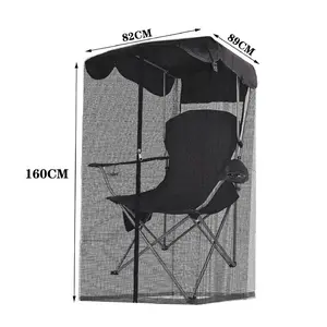 Outdoor Mesh Chair Cover with Sunshade - Anti-Mosquito Camping Seat Protection Canopy