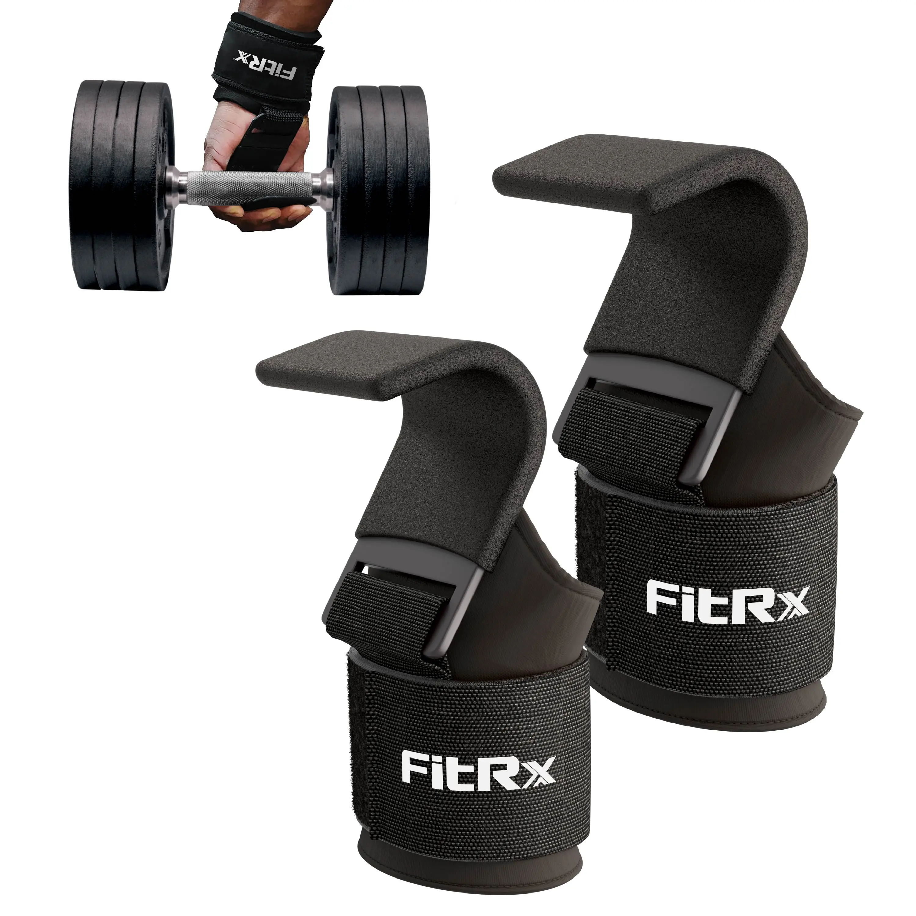 FitRx GripPro Weight Lifting Straps, Weight Lifting Wrist Straps, One Pair