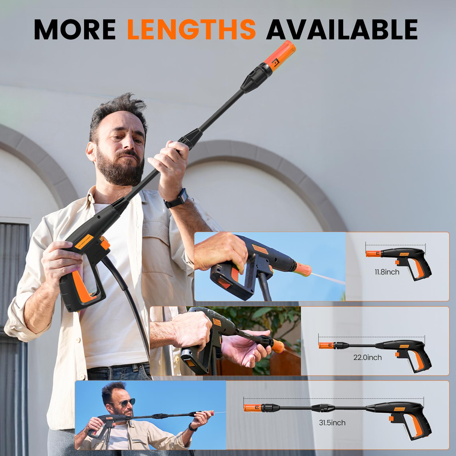 Electric Pressure Washer - 4200PSI Max, 2.6GPM, 1500W Power, with Foam Cannon, Adjustable Nozzle, Compact & Portable Design for Cars, Driveways, Patios, Fences & Outdoor Cleaning