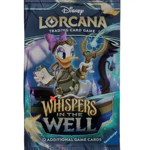 Disney Lorcana Whispers in the Well Single Booster Pack - 12 Additional Game Cards for Trading Card Game-Live Rips Only