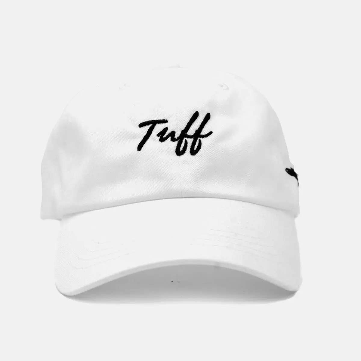TUFF Thin Script Dad Hat - White