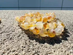 Citrine Natural Bracelet - Elegant Design with Natural Citrine Stone for Luck and Wealth