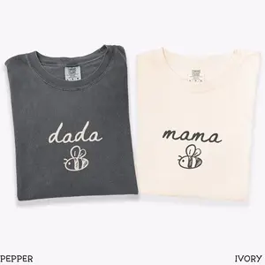 First Bee Day Birthday Comfort Colors Shirt, Bee Theme 1st Birthday Tshirt, Bumble Bee Birthday Shirt for Mama Dada, Bee First Birthday Matching Family Tee