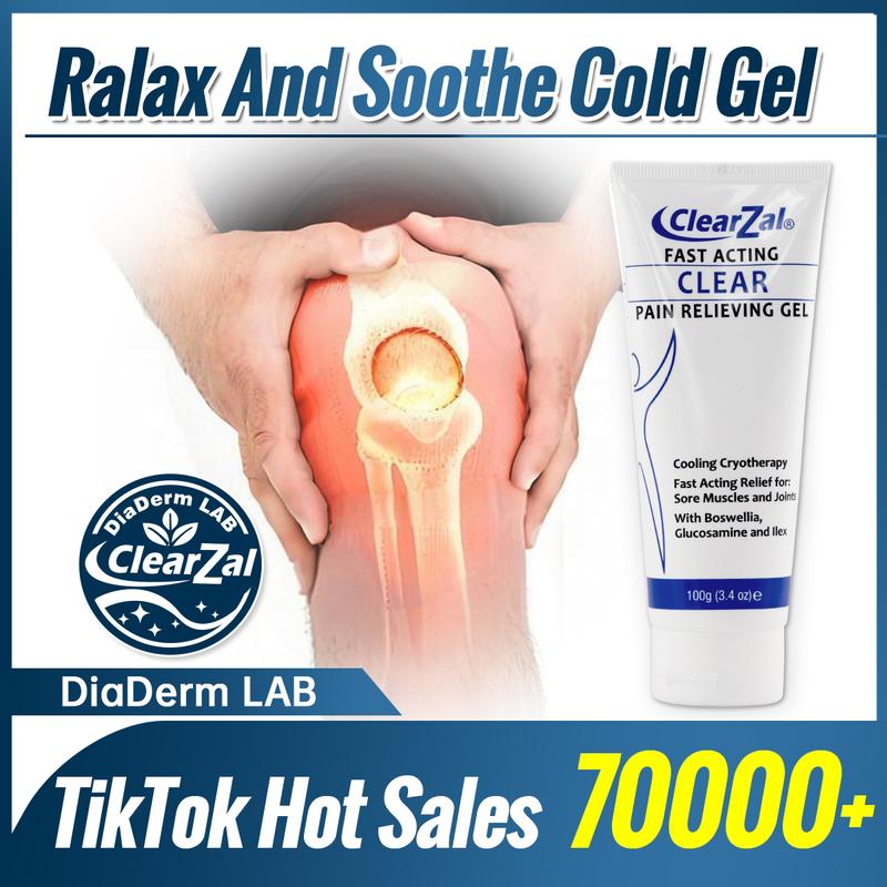 Clearzal Soothing Cooling Gel 100g, Relieving Body Gel, Cooling with Menthol and Frankincense, Helps Relieve Muscle Tension , Relax your waist, legs, knees, shoulders and neck to relieve fatigue, Sports Soothing Cooling Gel Body Care Lotions Repair gel