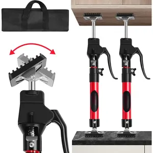Cabinet Jacks for Installing Cabinets, Heavy-Duty 15.8"-23.6" Jack Rod, 220-lb Capacity Cabinet Installation Tools with Adjustable Non-Slip Pads, Third Hand Tool with Spring- Pins, 2 Packs