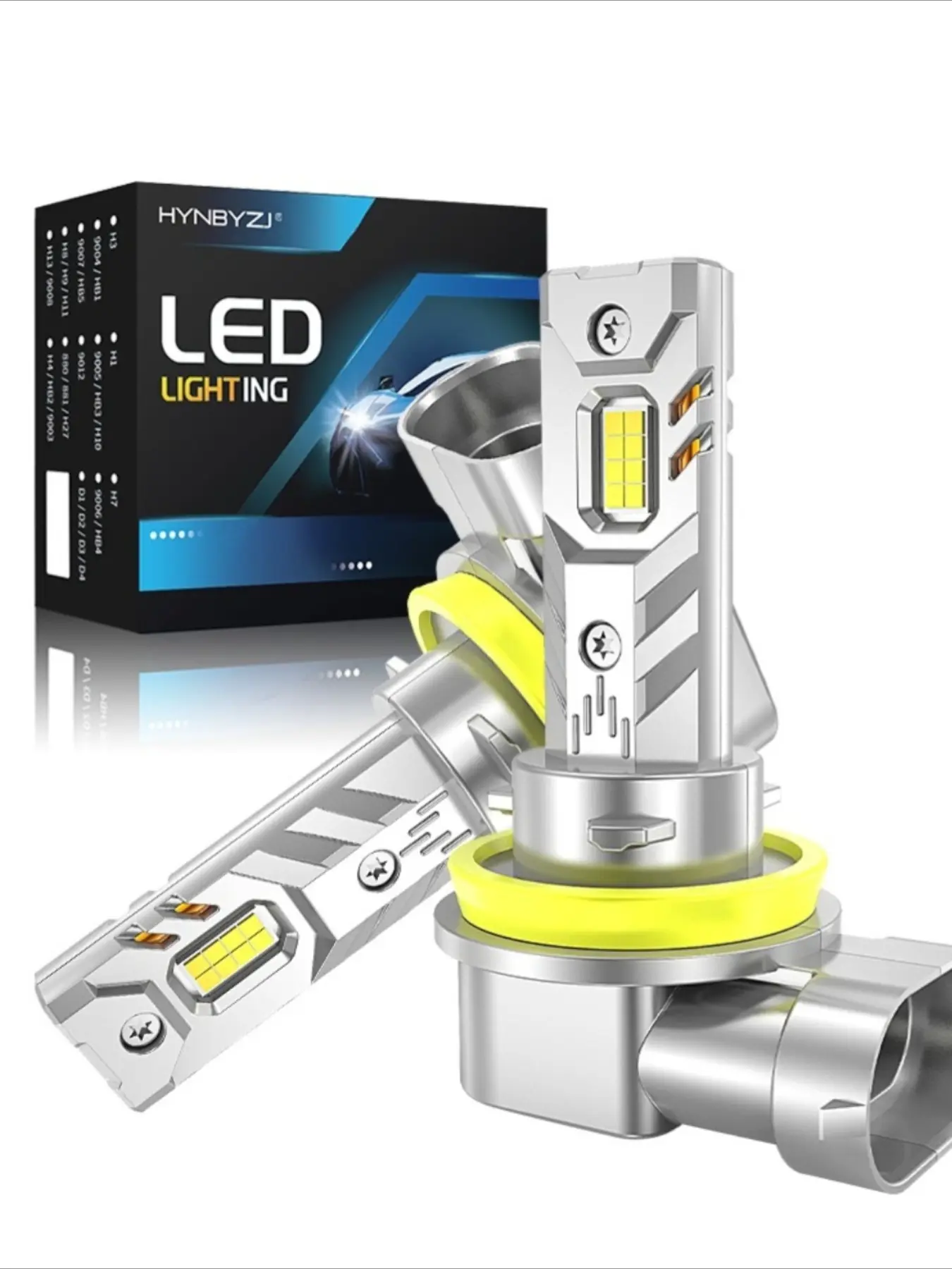 2Pcs 50000LM H8 H11 LED CSP Chip Fog lights Bulb HB4 9006 9005 HB3 LED Lamp Headight Led Headlamps Bulbs for BMW Toyota 6000K White Headlight LED Headlight Bulbs Led Headlights Bulbs Led Car Bulb